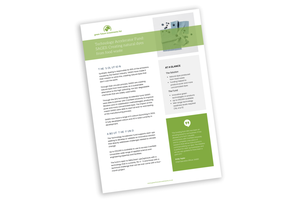 SAGES: Creating natural dyes from food waste